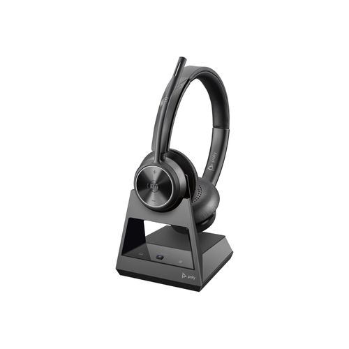 Poly Savi 7320-M Office - 7300 Office Series - micro-casque - sur-oreille - DECT - sans fil - noir - Certifié pour Microsoft Teams