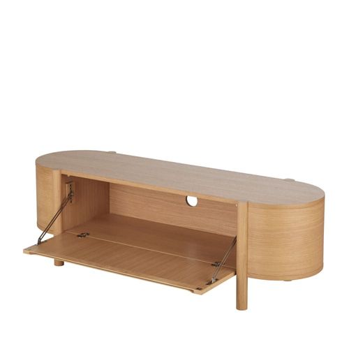 Meuble Tv 1 Trappe Placage De Bois De Chêne