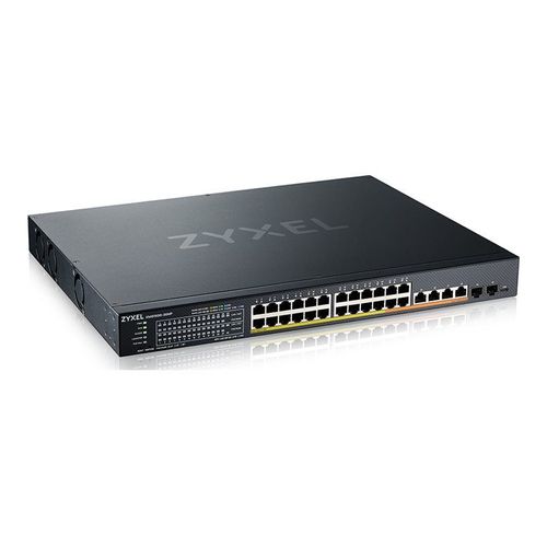 Zyxel XMG1930 Series XMG1930-30HP - Commutateur - géré, cloud NebulaFLEX - L3 Lite - intelligent - 20 x 100/1000/2.5G (PoE+) + 4 x 100/1000/2.5G (PoE++) + 4 x 1/2.5/5/10 (PoE++) + 2 x Gigabit SFP...