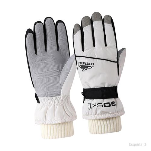 Gants D'hiver Gants De Neige Confortables Pour Le Patinage Vélo Femmes Blanches