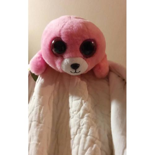 Ty Le Phoque Peluche Pierre Rose