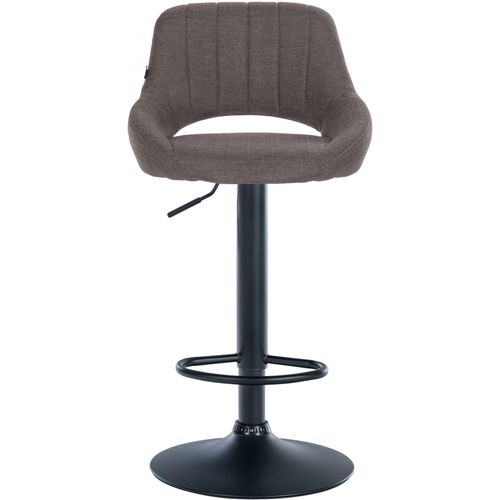 Tabouret De Bar En Tissu Ajustable Pivotant Tissu Gris Foncé
