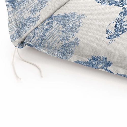 Coussin Pour Transat Bleu Et Blanc 176x53x5