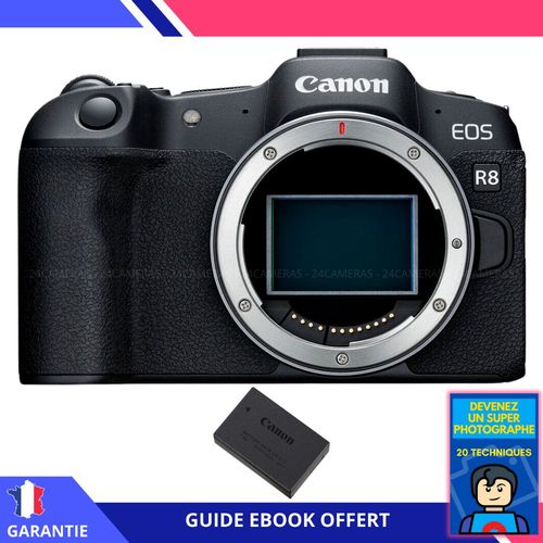 Canon EOS R8 + 1 Canon LP-E17 + Ebook ""Devenez Un Super Photographe"" - Appareil Photo Canon