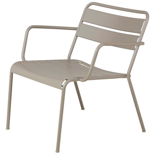 Fauteuil Lounge D'extérieur Métal Taupe Opus
