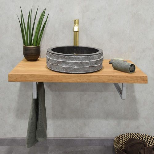 Plan Pour Vasque En Teck Massif Forme Libre 90 Cm