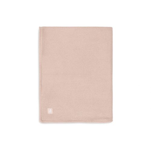 Couverture Berceau 75x100cm Basic Knit Rose Et Fleece - Jollein
