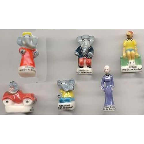 6 Fèves De La Série Le Roi Babar (Prime 2002)