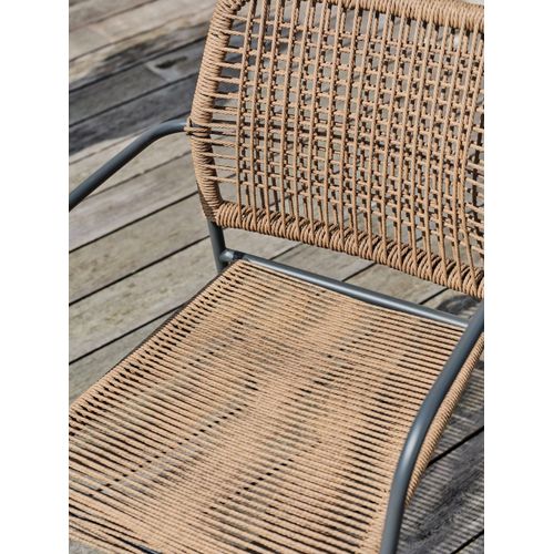Fauteuil De Jardin Empilable En Corde Et Acier