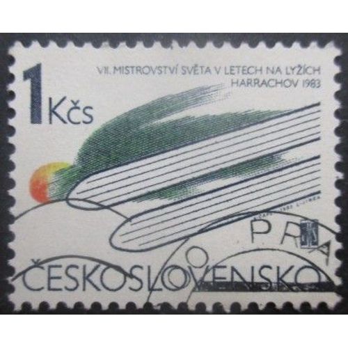 Tchecoslovaquie N°2529 Saut A Ski Oblitéré