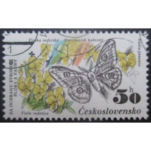 Tchecoslovaquie N°2530 Papillon Oblitéré