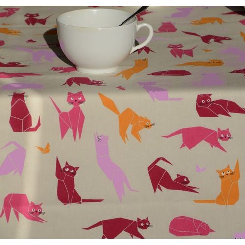 Nappe En Coton Enduit Multicolore Rectangle 160 X 240 Cm