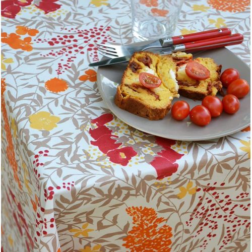 Nappe Coton Enduit Multicolore Carrée 160 X 160 Cm