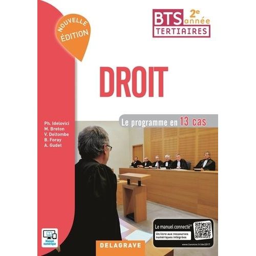 Droit Bts Tertiaires 2e Année - Le Programme En 13 Cas