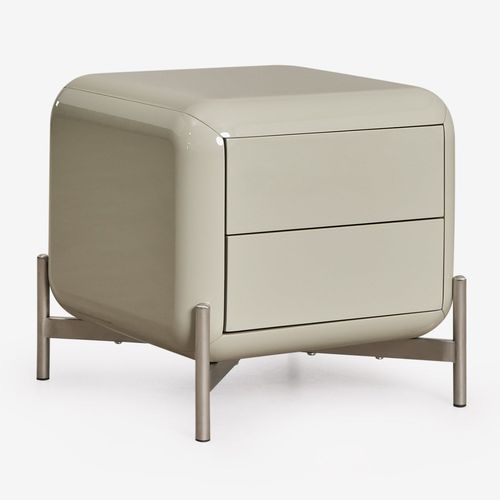 Table De Chevet 45x45 Cm En Mdf Alazne Vert Laurier