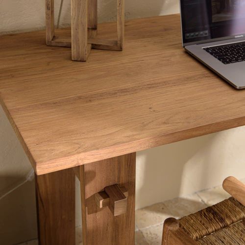 Bureau En Bois De Teck Recyclé L140
