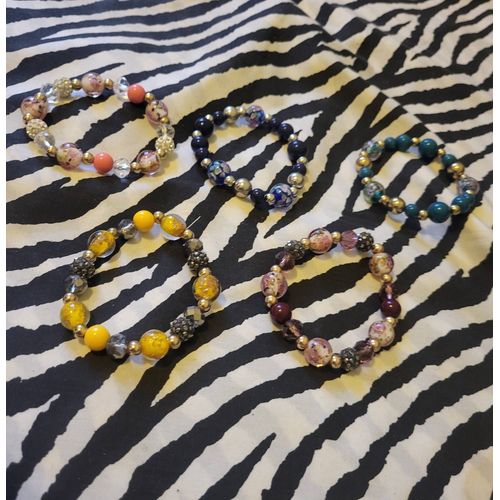 5 Bracelets Fil Elastique