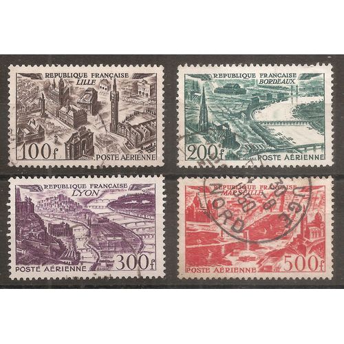 Pa 24 À 27 (1949) Série Poste Aérienne Oblitérées (Cote 21,5e) (9028)