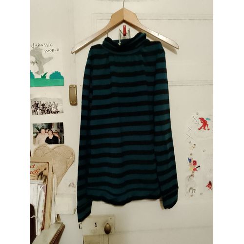 Top Col Roulé Rayé Bleu/Noir 38 M Mim.