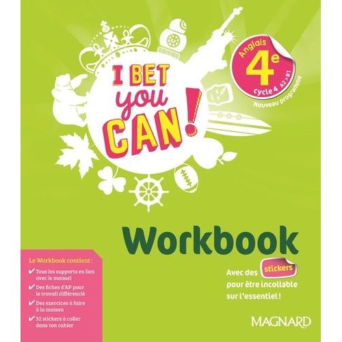 Anglais 4e Cycle 4 A2>B1 I Bet You Can! - Workbook