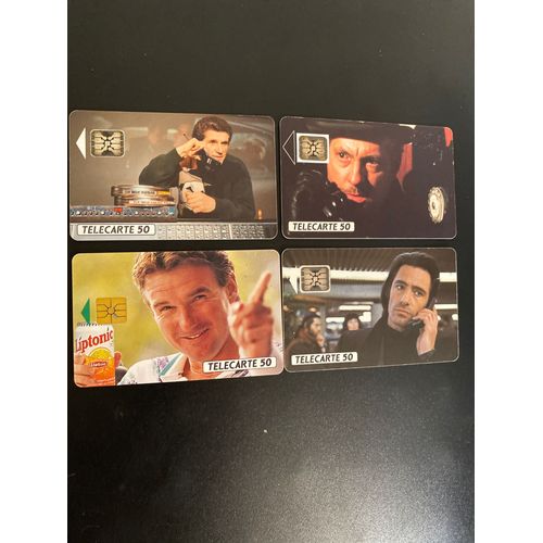 Lot De 4 Cartes Téléphoniques : Claude Lelouch, Michel Serrault, Jimmy Connors Et Gérard Lanvin