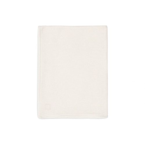 Couverture Berceau 75x100cm Basic Knit Ivoire Et Fleece - Jollein