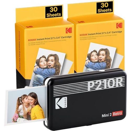 Kodak mini shot 2 ERA noir 2 1X3 4 + 60feuilles