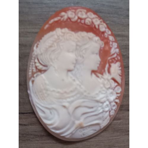 Tres Ancien Bijoux Camee Broche Or