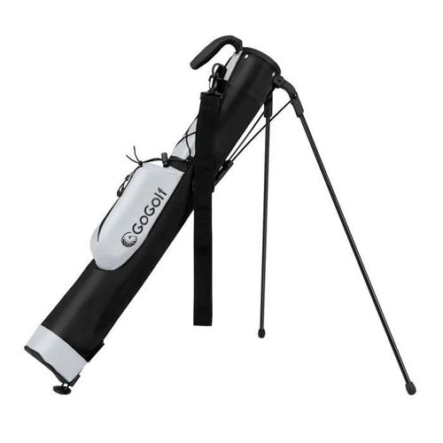 Costway Sac De Golf Trépied Avec Support Et Sangle, Parcours Par 3 Et Executive, Bandoulière, Poche Pour Femmes Et Hommes Gris