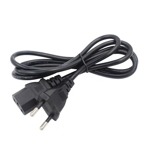 Câble d'alimentation ca universel à 2 broches,câble EU US vers IEC 320 C13 pour chargeur d'ordinateur portable,cordons d'alimentation 1.2M - Type EU