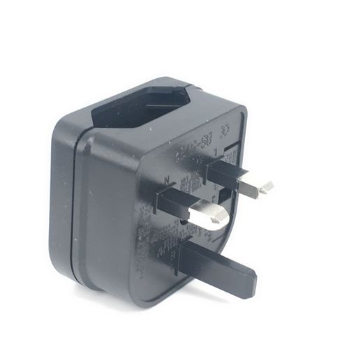 Adaptateur de prise ue 2 broches vers UK 3 broches,avec fusible 3A/5A/13A,adaptateur de voyage électrique britannique,prise de convertisseur,cordon d'alimentation ca - Type Black