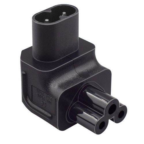 Connecteur convertisseur noir IEC320,C5,C7,C13,C14 à C5,C6,C7,C8,C15,UPS PDU,mâle à femelle,EU,US,prise d'alimentation,adaptateur,1 pièce - Type C5 to C8 L-Black color