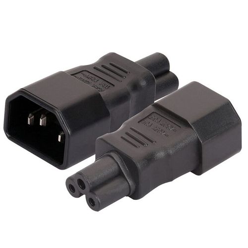 Connecteur convertisseur noir IEC320,C5,C7,C13,C14 à C5,C6,C7,C8,C15,UPS PDU,mâle à femelle,EU,US,prise d'alimentation,adaptateur,1 pièce - Type c14 to c5-Black color #A