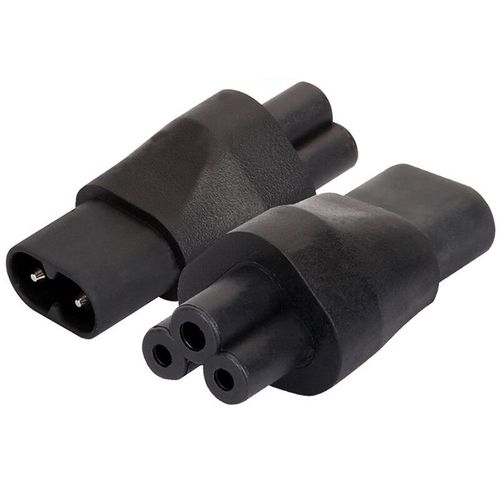 Connecteur convertisseur noir IEC320,C5,C7,C13,C14 à C5,C6,C7,C8,C15,UPS PDU,mâle à femelle,EU,US,prise d'alimentation,adaptateur,1 pièce - Type c8 to c5-Black color