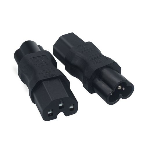 Connecteur convertisseur noir IEC320,C5,C7,C13,C14 à C5,C6,C7,C8,C15,UPS PDU,mâle à femelle,EU,US,prise d'alimentation,adaptateur,1 pièce - Type c6 to C15-Black color