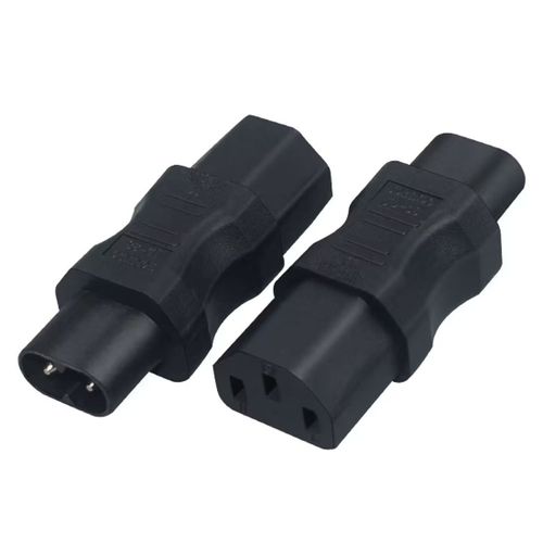 Connecteur convertisseur noir IEC320,C5,C7,C13,C14 à C5,C6,C7,C8,C15,UPS PDU,mâle à femelle,EU,US,prise d'alimentation,adaptateur,1 pièce - Type c13 to c8-Black color