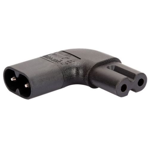 Connecteur convertisseur noir IEC320,C5,C7,C13,C14 à C5,C6,C7,C8,C15,UPS PDU,mâle à femelle,EU,US,prise d'alimentation,adaptateur,1 pièce - Type c7 to c8 R-Black color