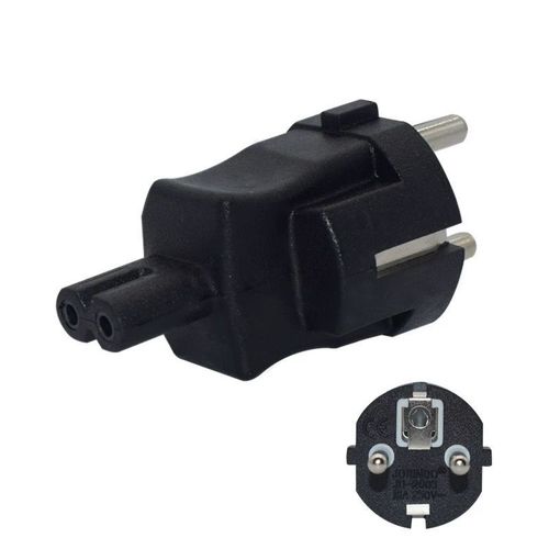 Prise adaptateur IEC320 C13 C5 C7 à AU UK EU US,connecteur de conversion européen Australie Amérique 5-15R à C14 C5 C7 C13,1 pièce - Type C7 to EU-Black color