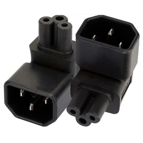 Connecteur convertisseur noir IEC320,C5,C7,C13,C14 à C5,C6,C7,C8,C15,UPS PDU,mâle à femelle,EU,US,prise d'alimentation,adaptateur,1 pièce - Type c13 to c5-Black color