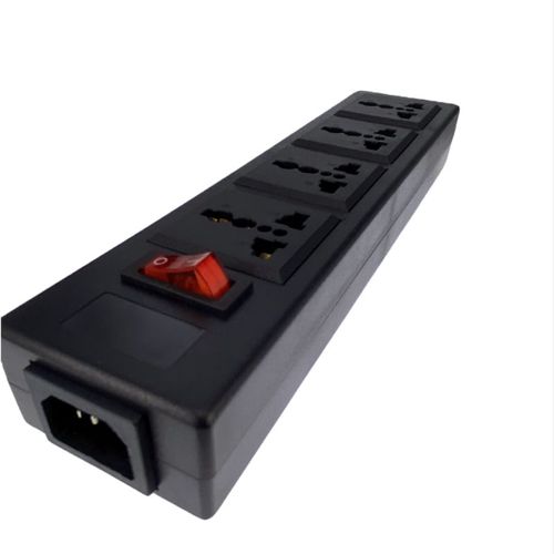 Multiprise universelle PDU à 4 voies,avec protecteur de surcharge,extension de prise à 4 ports avec interrupteur de disjoncteur - Type RED