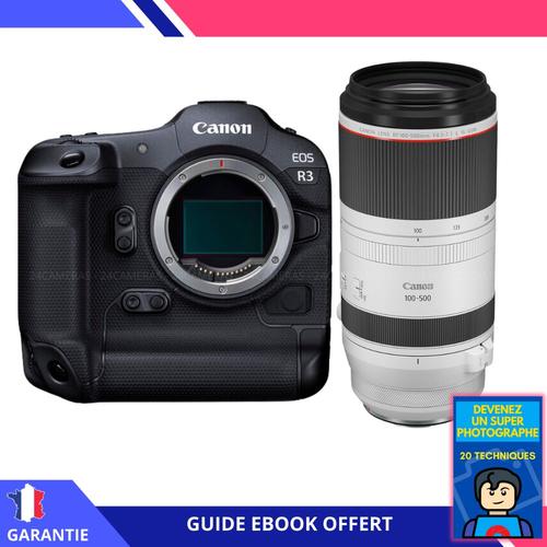 Canon EOS R3 + RF 100-500mm f/4.5-7.1 L IS USM + Ebook ""Devenez Un Super Photographe"" - Appareil Photo Canon