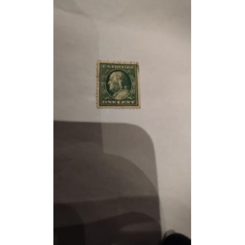 Timbre 1 Cent Us Franklin Benjamin Bon Etat