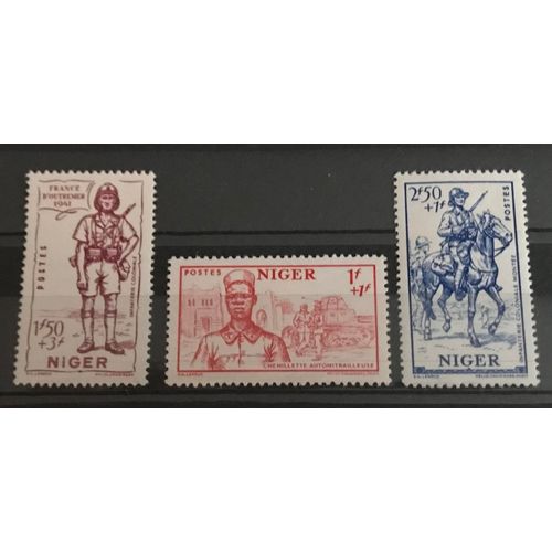 Lot De 3 Timbres Neufs* Niger Aof 1941