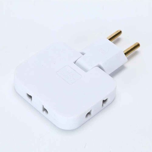 Prise ue 3 prises ca multiprise 1 convertir 3 Extension prise électrique 180 ° Adaptateur secteur pour prise de réalisation rotative - Type White