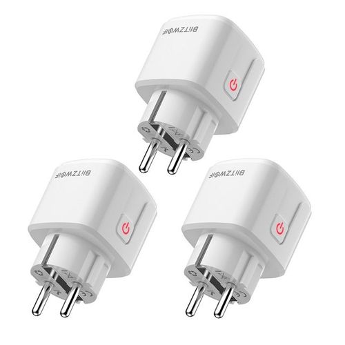 BlitzWolf BW-SHP15 Zigbee 3.0 16A Prise Intelligente 3680W Prise UE Prise de Courant Andrea Remote Minuterie Moniteur d'Massage Fonctionne avec Alexa - Type 3pcs