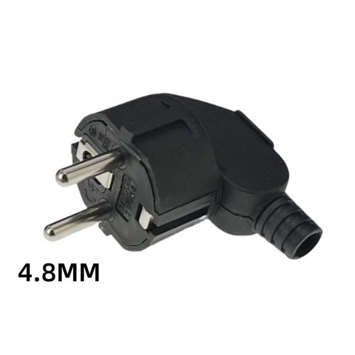 Convertisseur de puissance de remplacement,prise ue,prises électriques rechargeables,Schuko France espagne,pour connecteur de rallonge - Type black 4.8MM-5PCS
