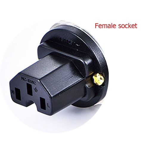 Nouvelle Prise D'alimentation Audiophile,Prise De Câblage Audio Hi-Fi,Connecteur Av Droit Anti-Arrêt Américain,Prise Verrouillée Industrielle 15a 125v - Type Female Socket-Purple