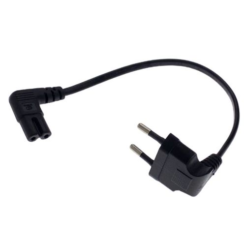 Câble d'alimentation ue à 2 broches,angle de 1.5m vers IEC C7 Figure 8,câble d'alimentation pour Samsung,alimentation LED TV,ordinateur portable,caméra - Type 0.3 M