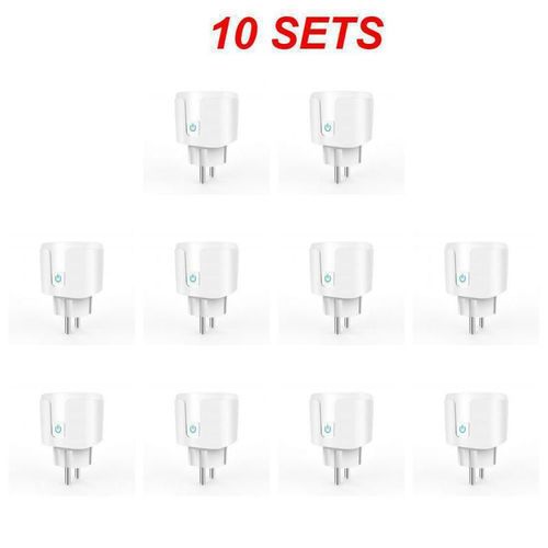 EWelink WiFi prise intelligente 20A prise ue moniteur de puissance fonction de synchronisation Smartlife commande vocale fonctionne avec Alexa Yandex Google Home - Type 10pcs