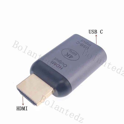 Convertisseur de prise USB C pour Macbook Pro Chromebook Pixel Samsung S10 USB Type C femelle vers HDMI,adaptateur DP mâle 4K 60Hz - Type HDMI-compatible